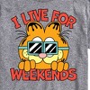 Men's - Garfield - I Live For Weekends Short Sleeve Graphic T-Shirt - 2 of 4