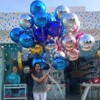 PartyWoo Foil Balloons Royal Blue Giant 4D 22 Inch 6 pcs - 2 of 4