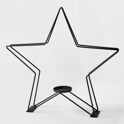 Metal Wire Star Candle Holder Black - Wondershop™