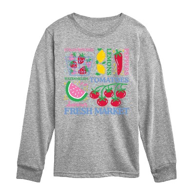 Boys' - Instant Message - Summer Fresh Market Long Sleeve Graphic T-Shirt