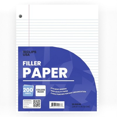 20073: College Ruled Filler Paper, 200 Sheets (24 Packs)