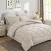 Queen Bed in a Bag, 7 - Piece Beige Comforter Set with Down Alternative, Sheets, Pillowcases Shams - 4 of 4