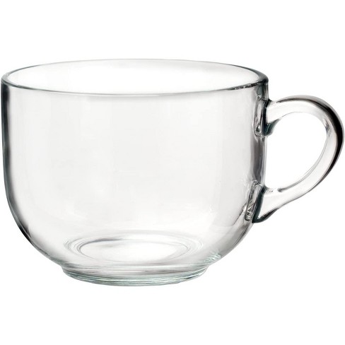 Bodum 2 Pk Single Wall Bistro Mugs, Tempered Glass Clear