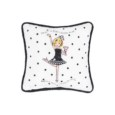 C&F Home Cheers To Everything Embroidered Petite Pillow