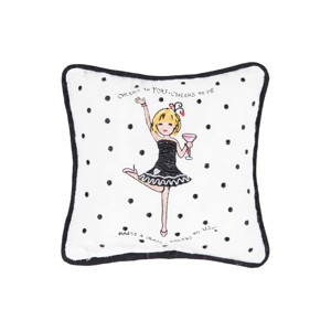 C&F Home Cheers To Everything Embroidered Small Petite Throw Pillow - 1 of 3