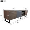 LIVAREEmlen Modern TV with 3 Cabinets& Open Shelves, Color-matching Media Console Table for TVs up to 80'' with Drop Down Door - 3 of 4