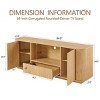 64" Modern TV Stand with Drawer and Shelves, Wooden Media Console Sideboard for Living Room Bedroom Entryway-3irtyhousy - 4 of 4