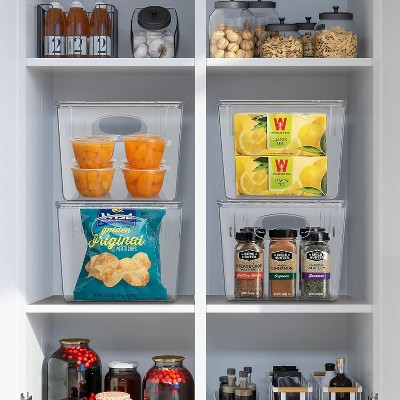 Sorbus Large Plastic Storage Bins with Lids - for Kitchen Organization, Pantry/Storage Organizers, Fridge Organizer - Clear Storage Bins (4 pack) — фото 5