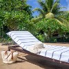 Arkwright Las Rayas Chaise Lounge Cover - (Pack of 2) 100% Cotton Terry Towel with Fitted Pocket, 30x85 - 4 of 4