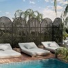 PexFix 72 in. H x 35 in. W Arched Outdoor Metal Privacy Screen in Black - 4 of 4