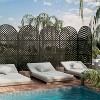 PexFix 72 in. H x 35 in. W Arched Outdoor Metal Privacy Screen in Black - image 4 of 4