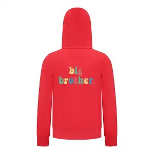 Everyday Kids Big Brother Boys Zip Up Hoodie – Colorful Sibling Sweatshirt - 1 of 4