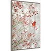 Amanti Art Red Cardinal and Red Berries by Carrie Ann Grippo-pike Canvas Wall Art Print Framed 23-in. x 33-in. - 3 of 4