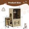 Cat Litter Box Enclosure for 2 Cats and Doors,Double Cat House with Storage Space,Enclosed Litter Box Furniture with Ladder - 2 of 4