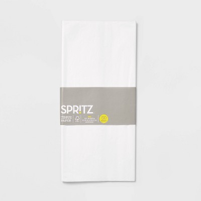 50ct White Banded Tissues - Spritz&#8482;