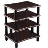 Monolith 4 Tier Audio Stand XL - Espresso, Open Air Design, Each Shelf Supports Up to 75 lbs., Perfect Way to Organize AV Components - 2 of 4