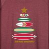 Women's - Instant Message - Sea Suns Geetings Surfboard Tree Christmas Lightweight French Terry Wide Neck Long Sleeve Shirt - 2 of 4