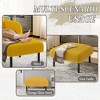 Kumasinova Small Ottoman Footstool with Legs,Corduroy Ottoman Foot Stool with Soft Padded seat,Square Footstool for Living Room,Bedroom - 3 of 4