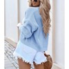 Coolmee Women's Long Sleeve Open Front Knit Cropped Cardigan Sweaters Casual Drop Shoulder Short Shrugs Sweater Coats - 3 of 4