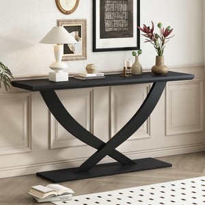 Christopher Knight Home Browni 57''  Rustic Acacia Wood Cross-Leg Console Table - 1 of 4