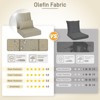Aoodor Outdoor Deep Seat Chair Cushion Set, Olefin Fabric, Slipcover with Sponge Foam, (Set of 2 Seats, 2 Backs, 2 Lumbar Pillows) - 4 of 4