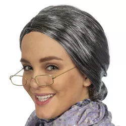 Skeleteen Old Lady Costume Set - Wig and Glasses