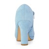 Allegra K Women's Platform Round Toe Chunky Heel Ankle Booties - 4 of 4