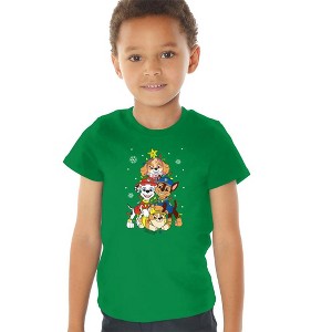Toddler Boys' Paw Patrol Sky Chase Christmas Tree T-Shirt - 1 of 4
