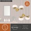 VAXCEL Sloane LED Gold Satin Brass Mid-Century Modern Bathroom Vanity Wall Light Fixture with White Glass Globes - 4 of 4