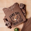 Simply Sage Market Football Game Day Social Club Lightweight Garment Dyed Sweatshirt - 3 of 4