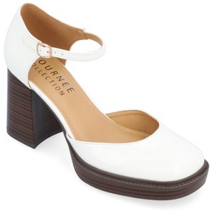 Journee Collection Womens Sophilynn Mid Heel Square Toe Pumps - 1 of 4