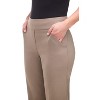 Rekkuna Women's Pull-On Wide Leg Dress Pants – Mid-Rise Stretch Slacks with Front Pockets and Flattering Fit - 4 of 4
