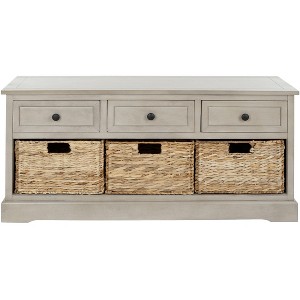 Damien 3 Drawer Storage Bench - AMH5701 - Safavieh Couture - 1 of 4