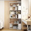 Famapy Bookshelf Wood Bookcase Free Standing Room  Display Storage White - 3 of 4