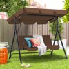 Anybear 3-person brown swing chair outdoor - 3 of 4
