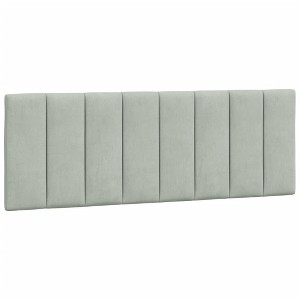 vidaXL Headboard Cushion Bedroom Hanging Upholstered Pillow Headboard Velvet - Light Gray 53.9" - 1 of 4