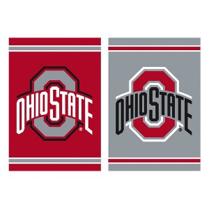 Embossed Suede, Ohio State University Double Sided Indoor Outdoor Decor 18" x 12.5" - 1 of 3