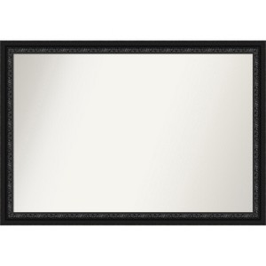 Amanti Art Downton Black Non-Beveled Wood Framed Bathroom Vanity Wall Mirror - 1 of 4