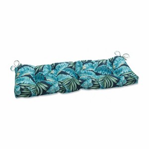 Outdoor/Indoor Blown Bench Cushion Tortola Midnight Blue - Pillow Perfect - 1 of 4