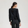 Women's Puff Sleeve Peplum Top - A New Day™ Black - 3 of 4