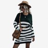 Anna-Kaci Women's Striped Long Sleeve Knit Sweater Dress with Relaxed Fit - 4 of 4