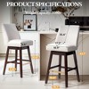 Pellebant 2pc air Barstools 29-Inch Island Chairs with Back Support, Counter Bar Height Stools - 2 of 4