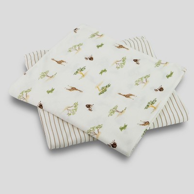 Milkberry Silky Soft 2 Pack Muslin Swaddle Blanket 100% Rayon of Bamboo Blankets for Girls & Boys
