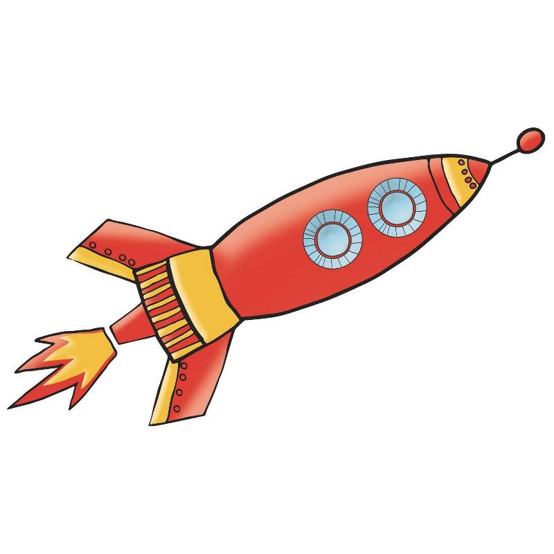 53.25&#34; x 19.4&#34; Rocket Peel and Stick Giant Wall Decal - RoomMates, 3 of 7