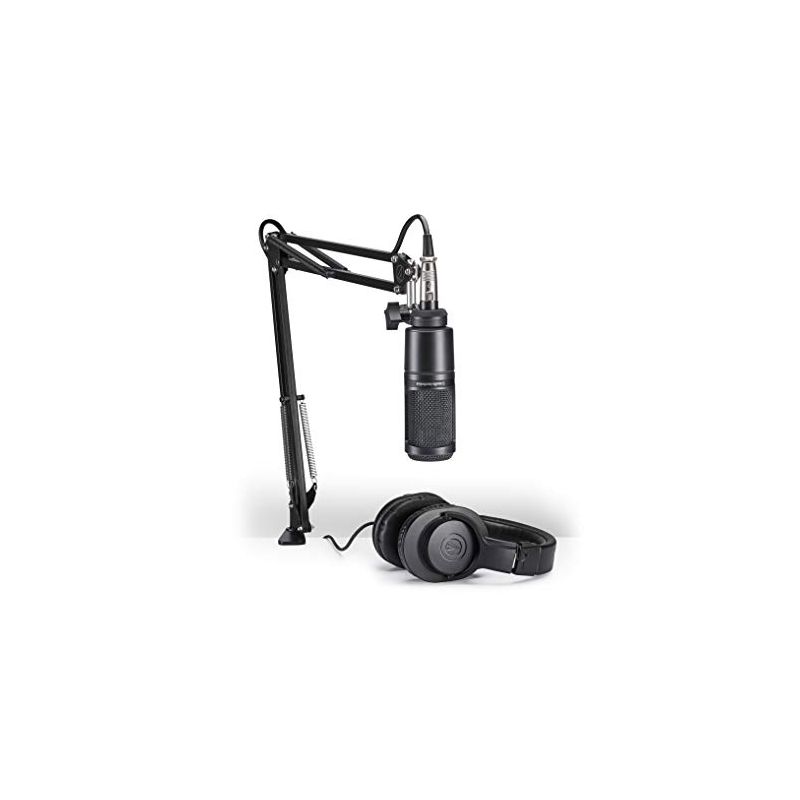 Audio-Technica AT2020PK Vocal Microphone Pack for Streaming/Podcasting, Black, 1 of 6