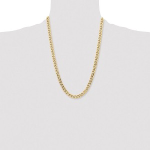 Chisel Stainless Steel Polished Yellow IP-plated 7.5mm 24" Curb Chain Necklace - 1 of 4
