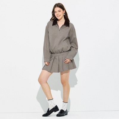 Женские куртки Wild Fable Women's Contrast Collar Bomber Jacket - Wild Fable™ Pewter Green M — фото 3