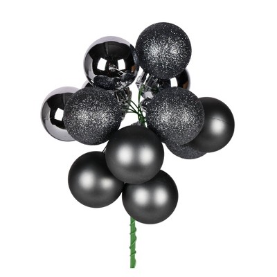 Vickerman 12" Ball Ornament Christmas Pick