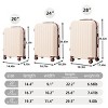 3 Pieces Luggage Sets,20/24/28Inch ABS Spinner Wheel Luggage,Suitcase With Cup Holder And USB Port,Luggage With Combination Lock-Cuddlewood - 4 of 4