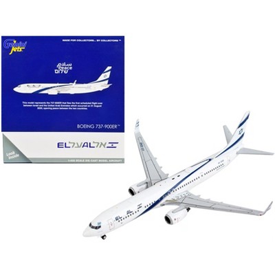 Boeing 737-900ER Commercial Aircraft "El Al Israel Airlines" White with Blue Stripes 1/400 Diecast Model Airplane by GeminiJets